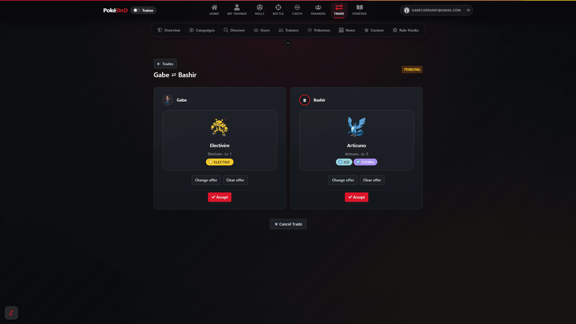 Trade UI